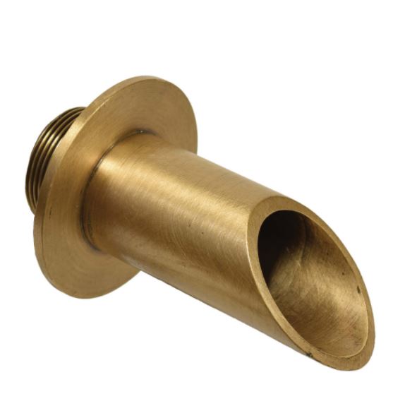BWS2R Vianti Falls Brass 2" Round Scupper with round wall plate