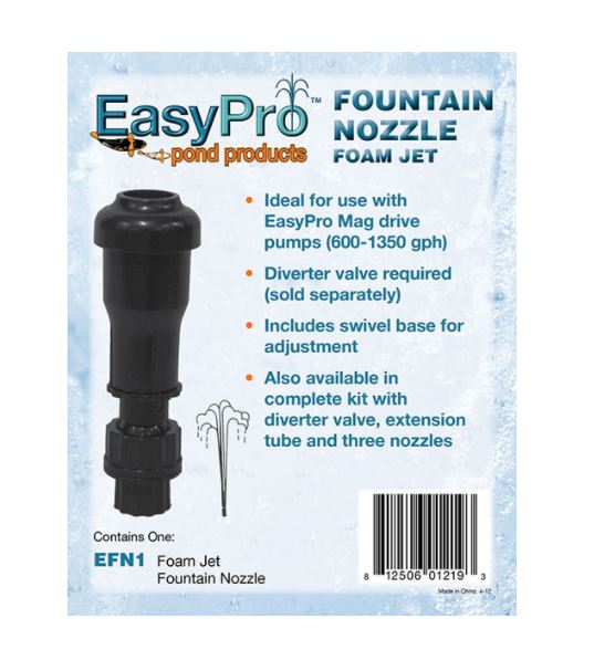 EFN1 Mag Drive Fountain Head – Foam Jet Nozzle