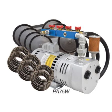 PA75W Rotary Vane Pond Aeration System – 3/4 HP Kit with Quick Sink Tubing