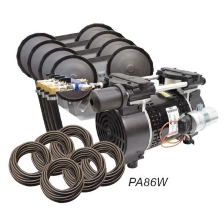 PA86W Rocking Piston Pond Aeration system – 3/4HP Kit with Quick Sink Tubing